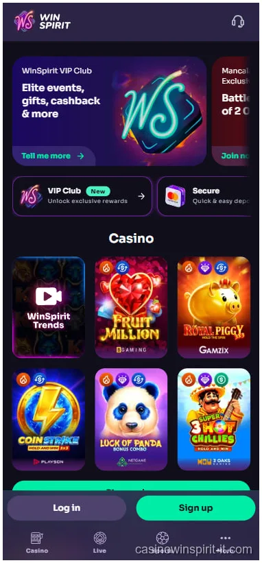 WinSpirit App Italia — Scarica sul Tuo Telefono Android o iPhone
